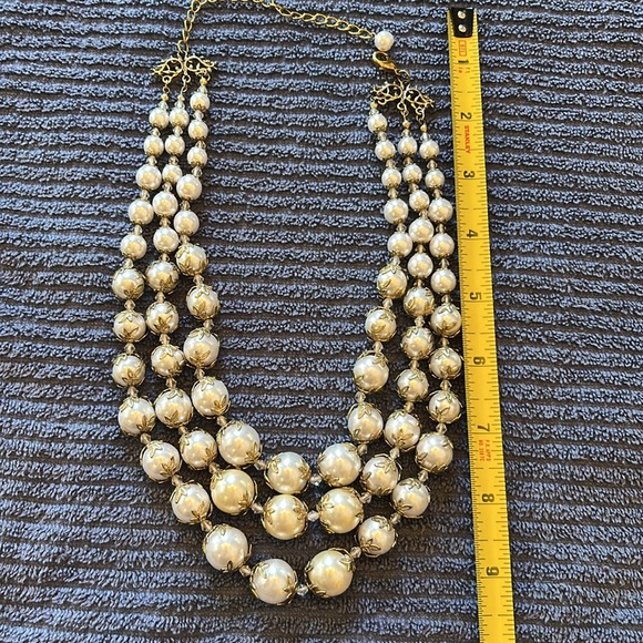Vintage pearl and gold necklace - Picture 3 of 5